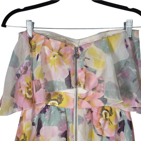 Lipsy London Floral Tube Dress Ruffles Size 4 New - Picture 10 of 15